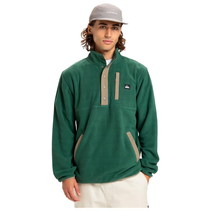 Quiksilver Fleece No Destination Half Snap Trekking Green Overview