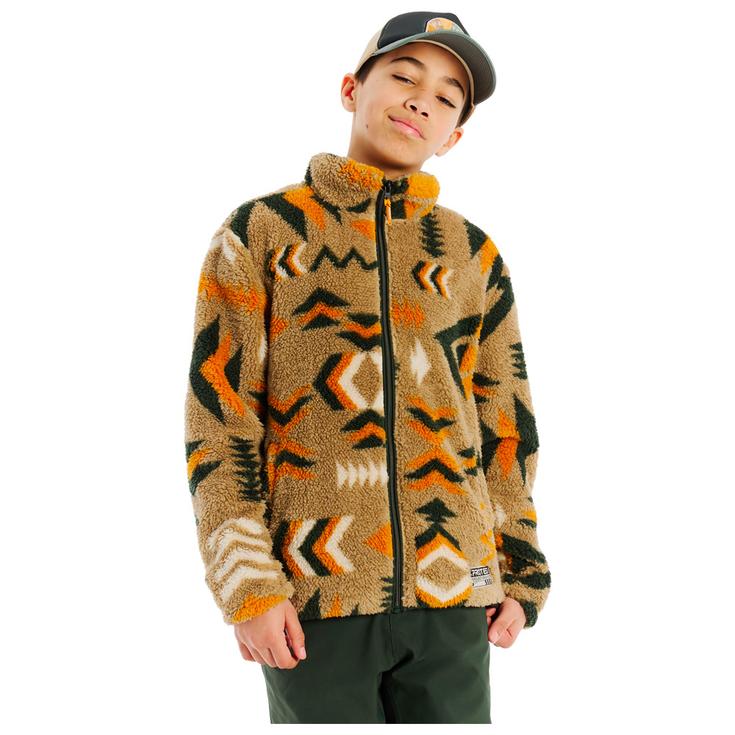 Protest Fleece Prtmalton Juniorr Full Zip Top Kale Green Präsentation