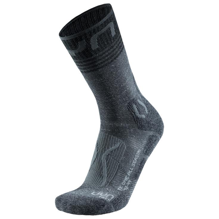 Uyn Chaussettes Man Trekking One All Season Mid Anthracite Grey Présentation