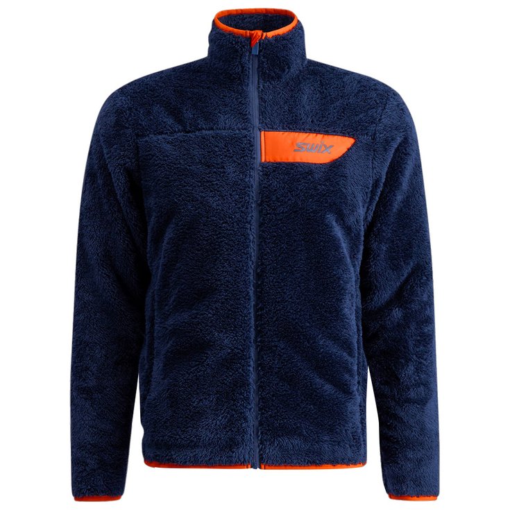 Swix Infinity Pile Midlayer Full Zip Dark Navy 