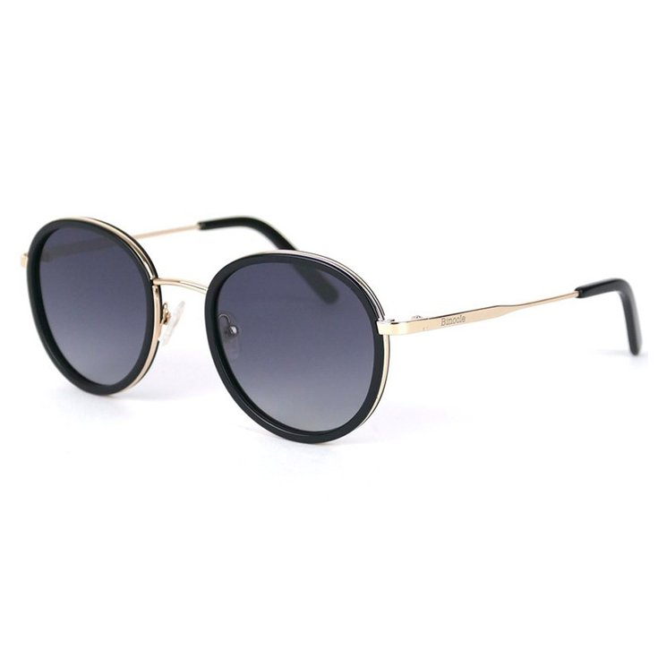 Binocle Eyewear Occhiali da sole Coachella Gold Black Grey Polarized Presentazione