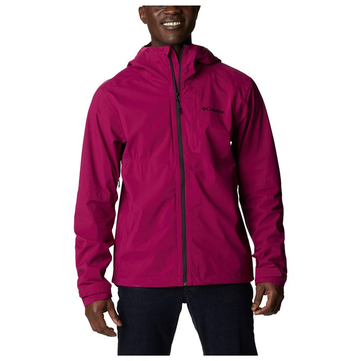 Columbia Hiking jacket M's Omni-Tech Ampli-Dry Shell Red Onion, Black Overview