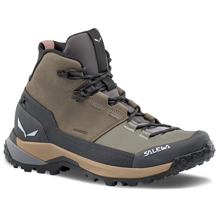 Salewa Wanderschuhe Puez Leather Mid Ptx W Bungee Cord Onyx Präsentation