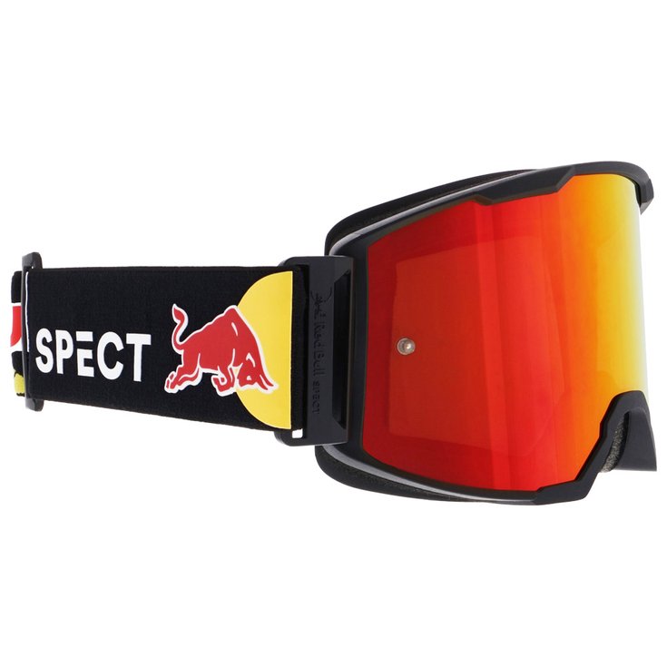 Red Bull Spect Mountainbike-Brille Strive Matt Black Brown Red Mirror Präsentation