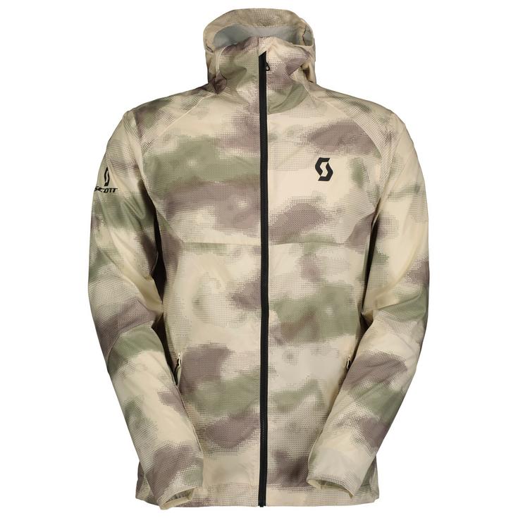 Scott Veste de trail Explorair Light Windbreaker Cotton White Hay Green Présentation