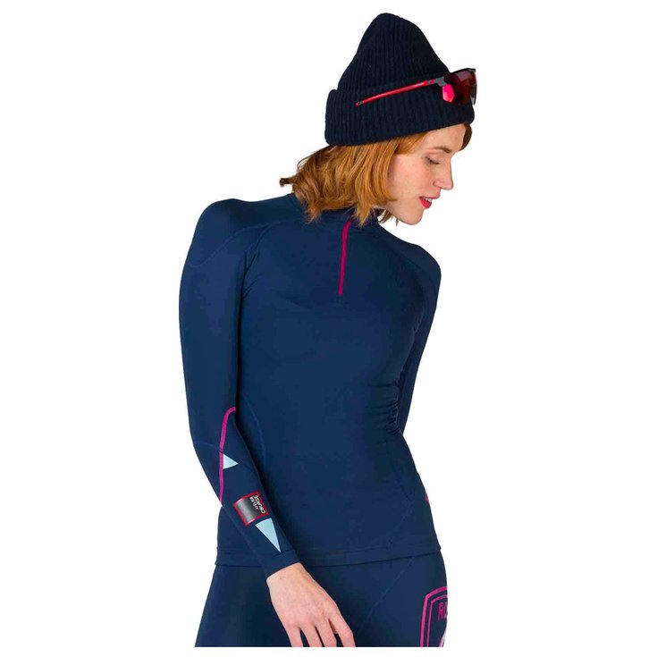 Rossignol Nordischer Overall Oben W Infini Compression Race Top Dark Navy Präsentation