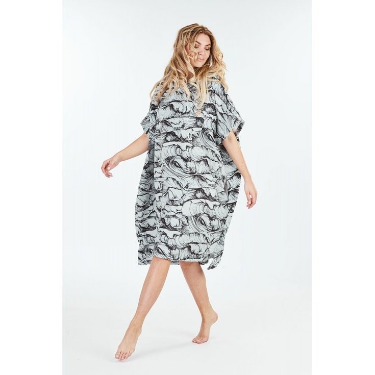 After Essentials Beach Poncho Ocean Dark Grey 