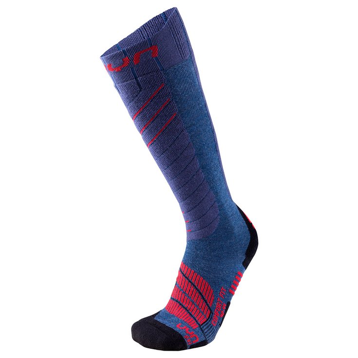 Uyn Chaussettes Comfort Fit Man Jeans Melange Red Presentazione
