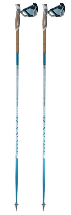 TSL Skistöcke Trail Alu 4 Cork Cross Short Blue Azur Präsentation