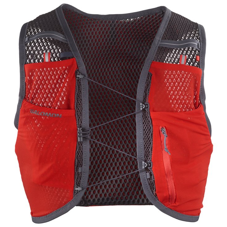 Salomon Trail running hydration vest Active Skin 4 Fiery Red Ebony Overview