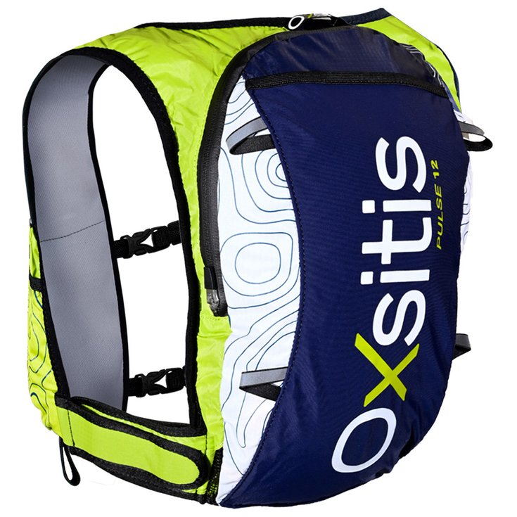 Oxsitis Trail running hydration vest Pulse 12 Ultra Bleu Vert Overview