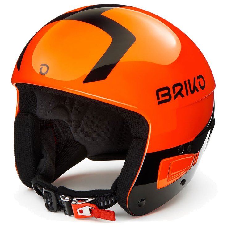 Briko Casque Vulcano Fis 6.8 Shiny Orange Fluo Black Profil