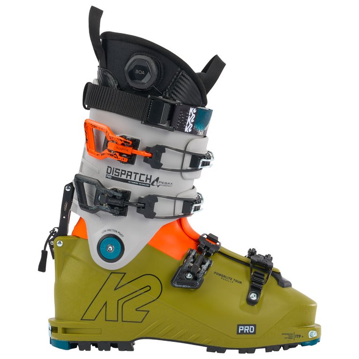 K2 Botas de esquí de travesía Dispatch Pro Green Orange Presentación