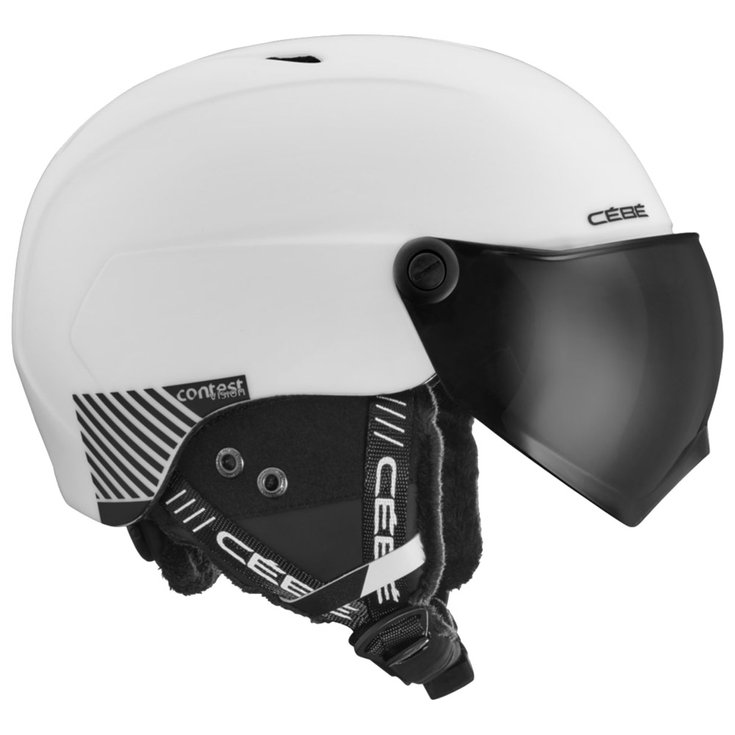 Cebe Visor helmet Contest Vision White Stripes Matte Grey Ultra Black Overview