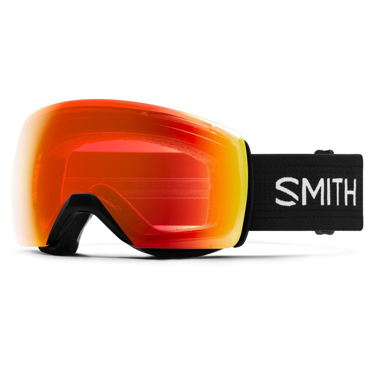 Smith Skibrille Skyline XL Black Chromapop Everyday Red Mirror Präsentation