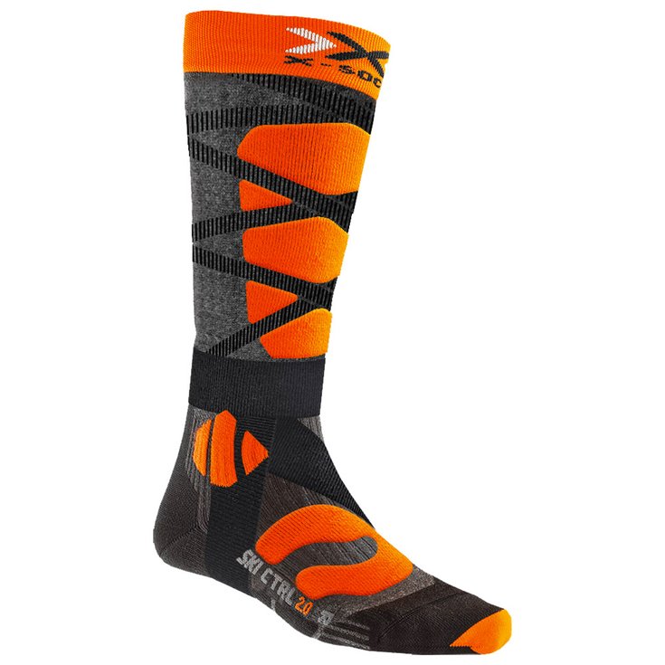 X Socks Chaussettes Ski Control 4.0 Noir Orange Présentation