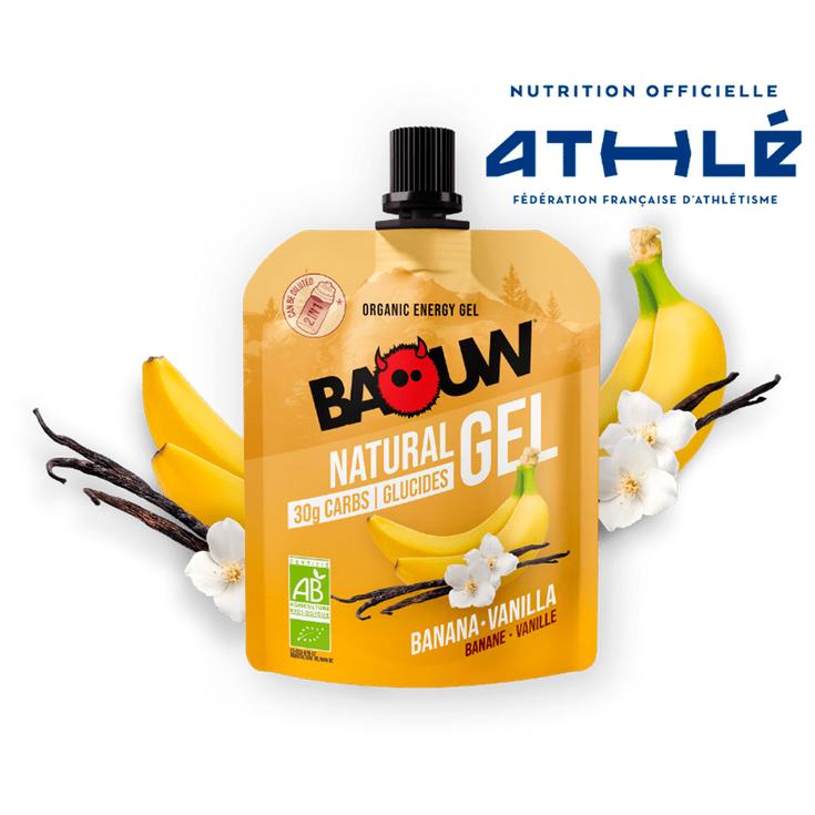 Baouw Energiegel Gel Naturel Bio 85 g. Banane Vanille Voorstelling