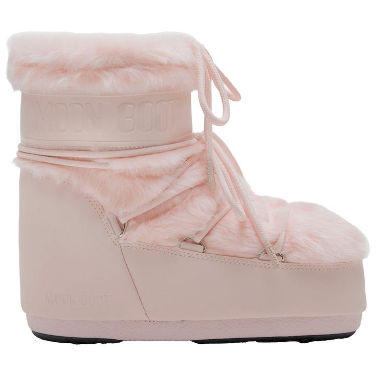 Moon Boot Icon Low Faux Fur Dusty Pink 