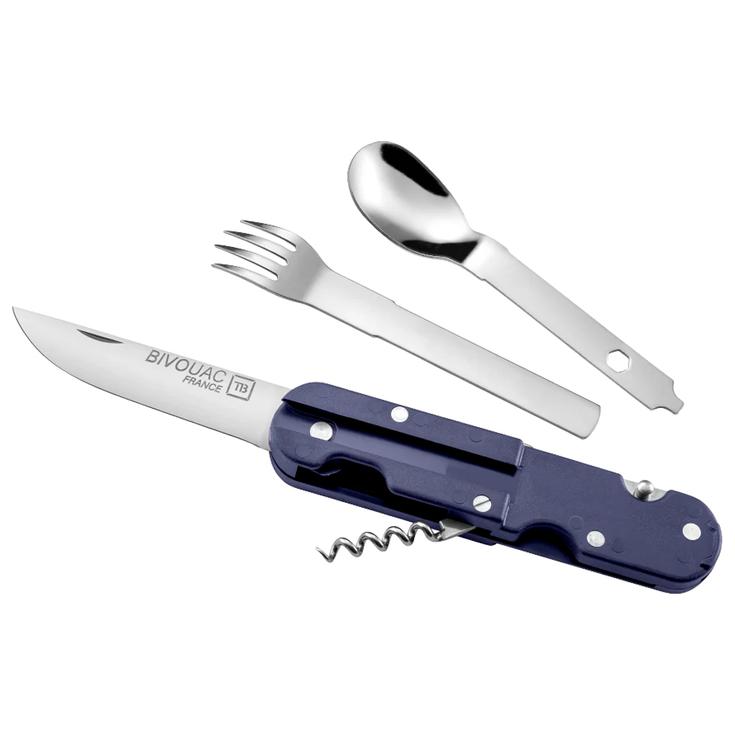 TB Outdoor Messen Bivouac Set Marine Nationale Bleu Voorstelling