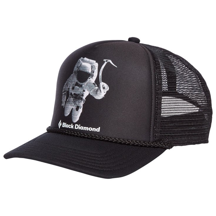 Black Diamond Petten Flat Bill Trucker Hat Spaceshot Print Voorstelling