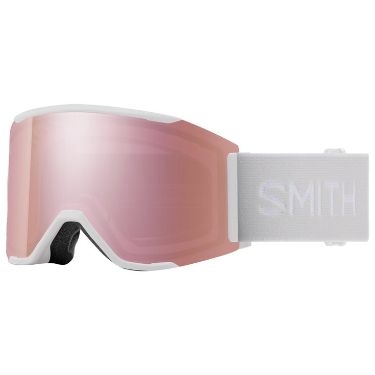 Smith Máscaras Squad Mag White Vapor Chromapop Everyday Rose Gold Mirror + Chromapop Storm Rose Flash Presentación