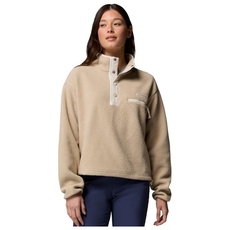 Columbia Helvetia II Cropped Half Snap Fleece Ancient Fossil Dark Stone Chalk 