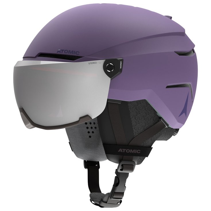 Atomic Casco con visera Savor Visor Stereo Light Purple Silver Presentación