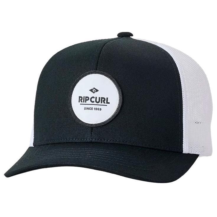 Rip Curl Cap Routine Curve Trucker Black White Präsentation