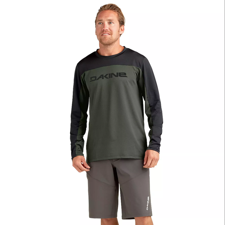 Dakine MTB jersey Syncline L S Peat Green Summer 2022 Glisshop