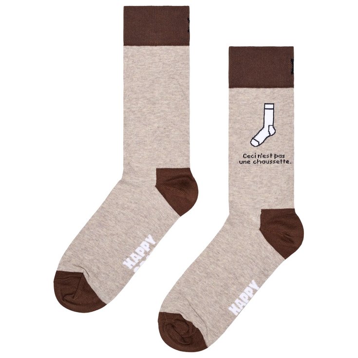 Happy Socks Crew Socks Sockless Beige 