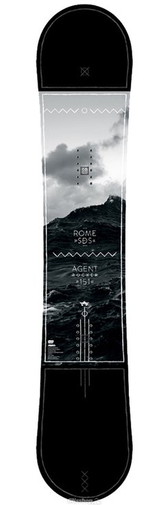 Rome Tabla De Snowboard Agent Rocker 151-Parte Superior