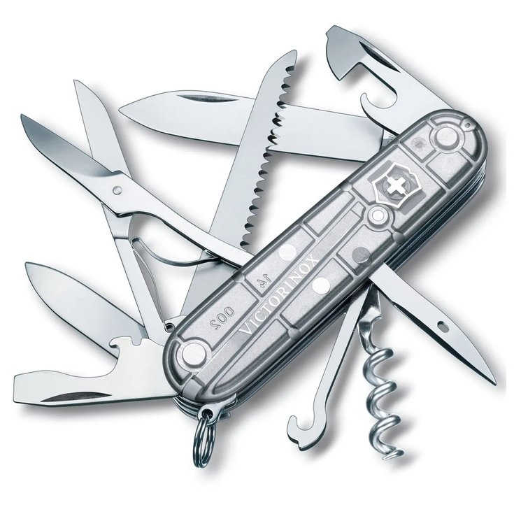 Victorinox Knives Huntsman Silvertech Grey Argent Translucide Overview