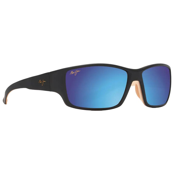 Maui Jim Sunglasses Local Kine Matte Dark Transparent Brown with Tan and Cream Blue Hawaii Overview