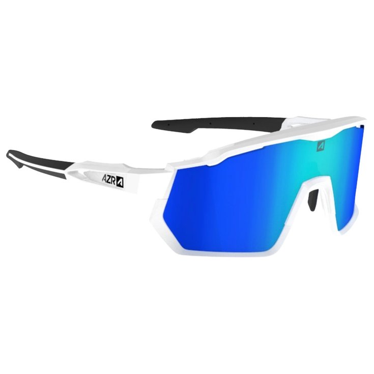 AZR Sunglasses Pro Race Rx Blanche Vernie Noire Multicouche Bleu Overview
