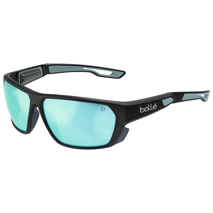 Bollé Gafas Airfin Matte Black Ocean Sky Blue Polarized Presentación