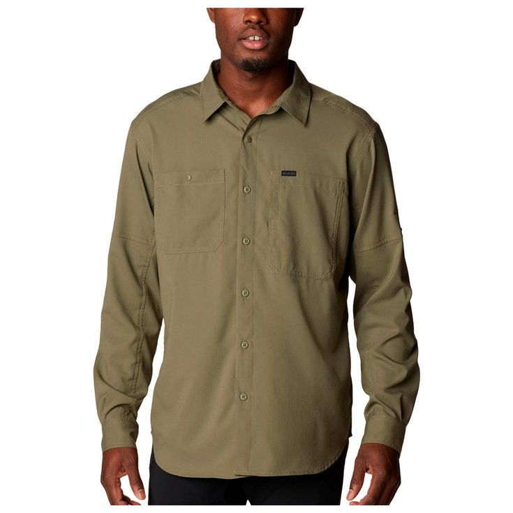 Columbia Silver Ridge Utility Lite Long Sleeve Shirt Green S Man