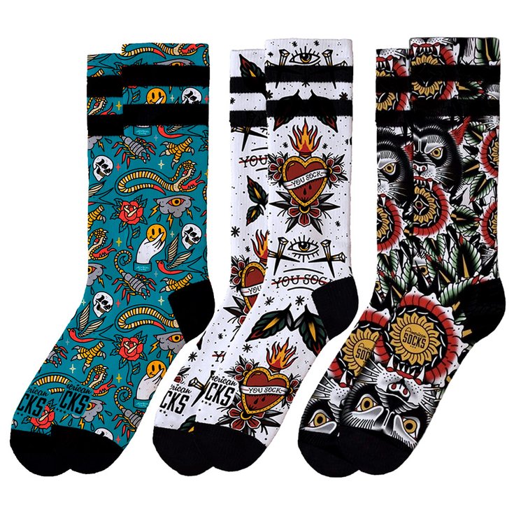 American Socks Chaussettes Giftbox Tattoo Collection Présentation