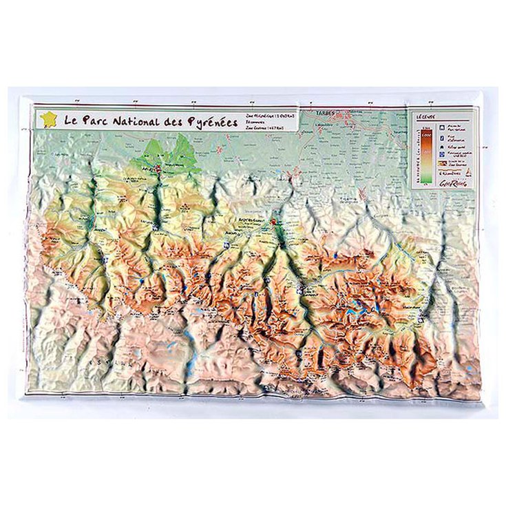 Geo Relief Carte 3D Le Parc National des Pyrenees Presentazione