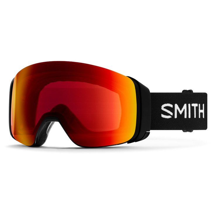 Smith Masque de Ski 4d Mag Black Chromapop Sun Red Mirror + Chromapop Storm Rose Flash Présentation
