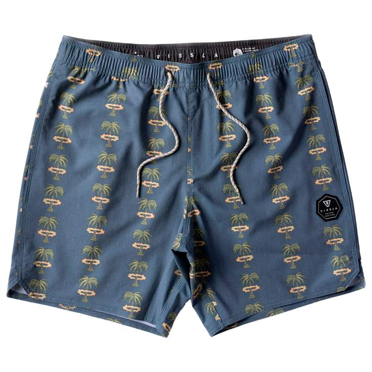 Vissla Boardshorts Atomic Palms 16.5" Ecolastic Midnight Overview