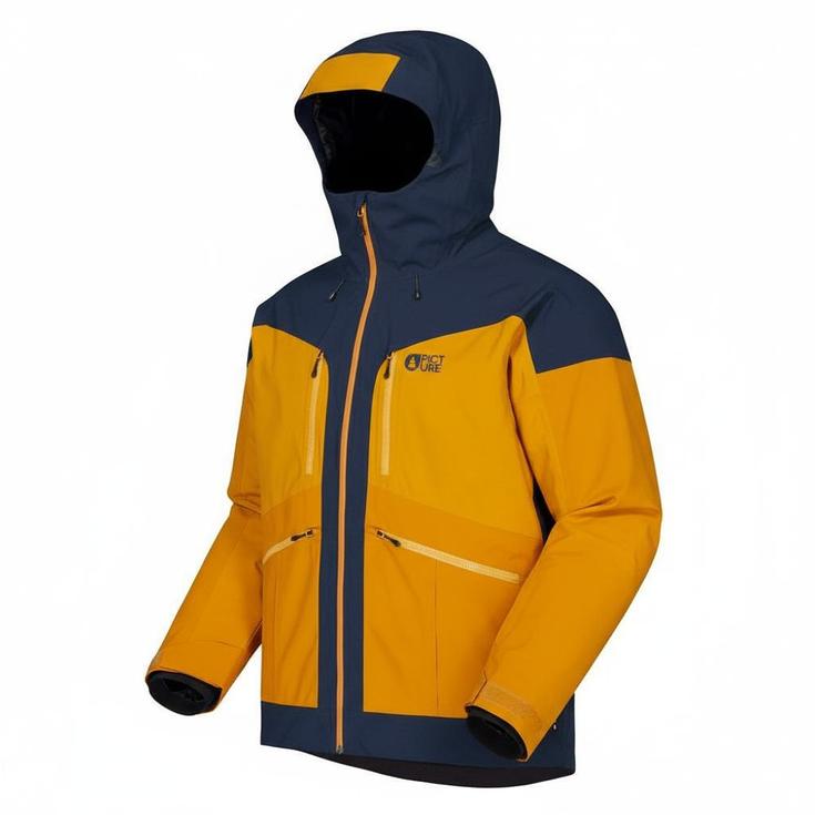 Picture Blouson Ski Naikoon Jacket Dark Blue Camel Honey Présentation