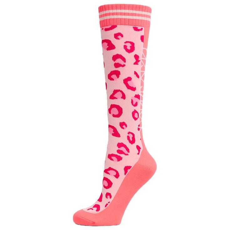 Curlynak Socks Ski Merino Leopard Rose Overview
