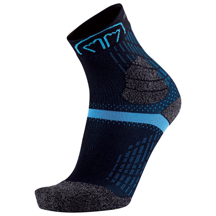 Sidas Socks Trail Double Crew Black Blue Overview