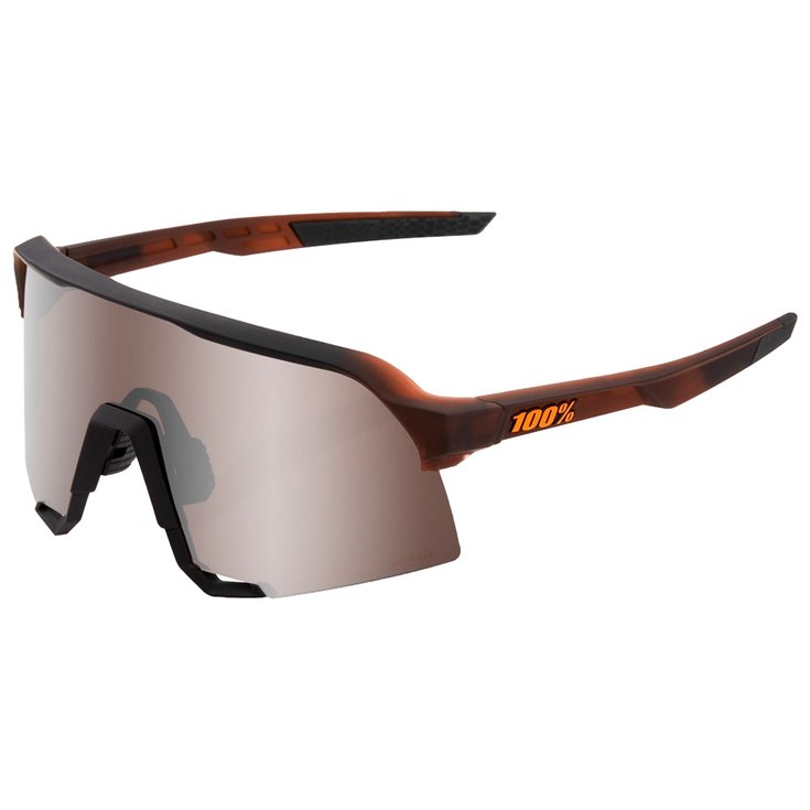 100 % Sunglasses S3 Matte Translucent Brown Fade Hiper Silver Mirror Lens Overview