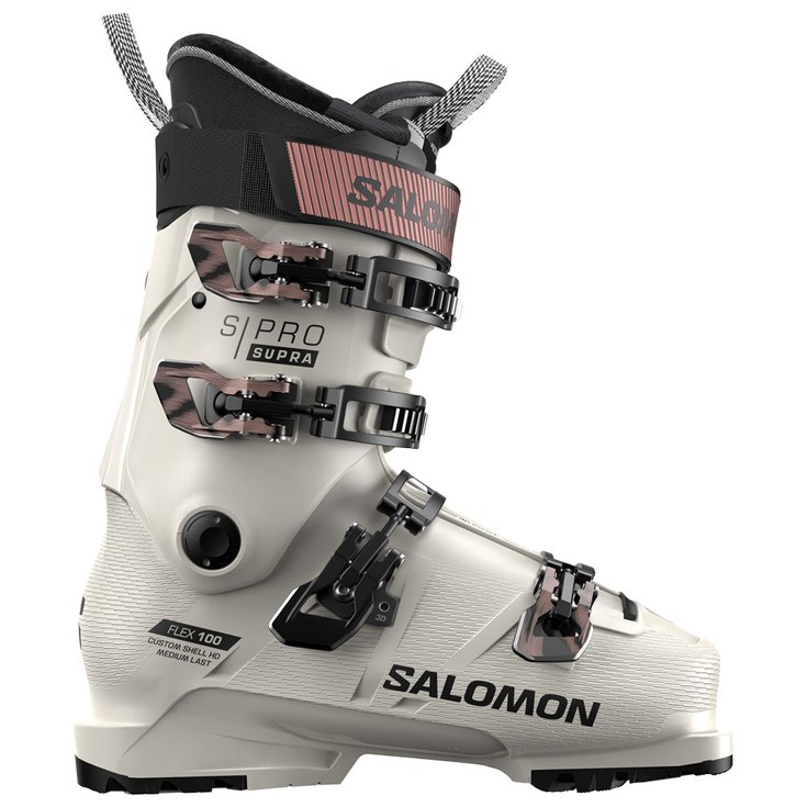 Salomon Skischuh S/Pro Supra 100 W Gw Gray Aurora Black Pinkgold Met Präsentation