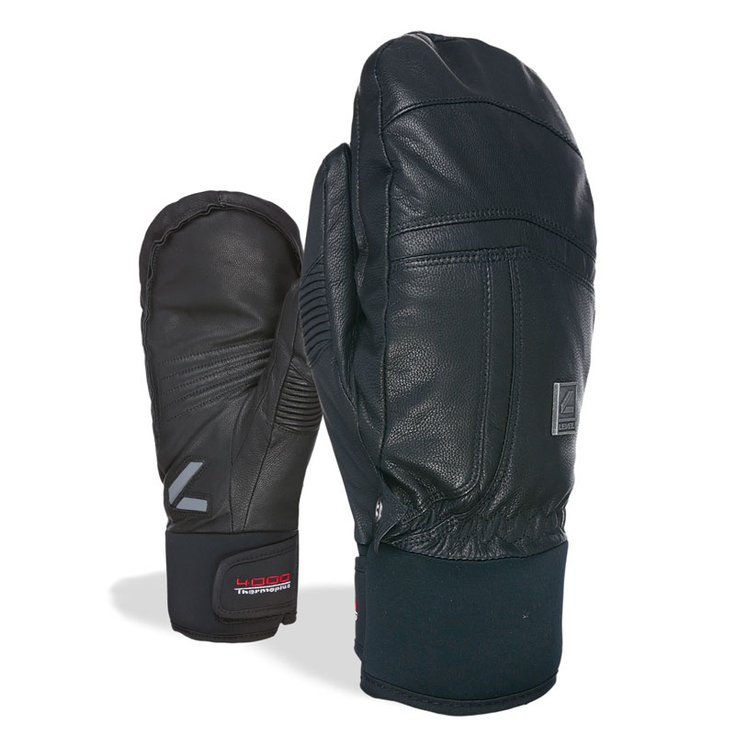 Level Wanten Off Piste Leather Mitt Black Voorstelling