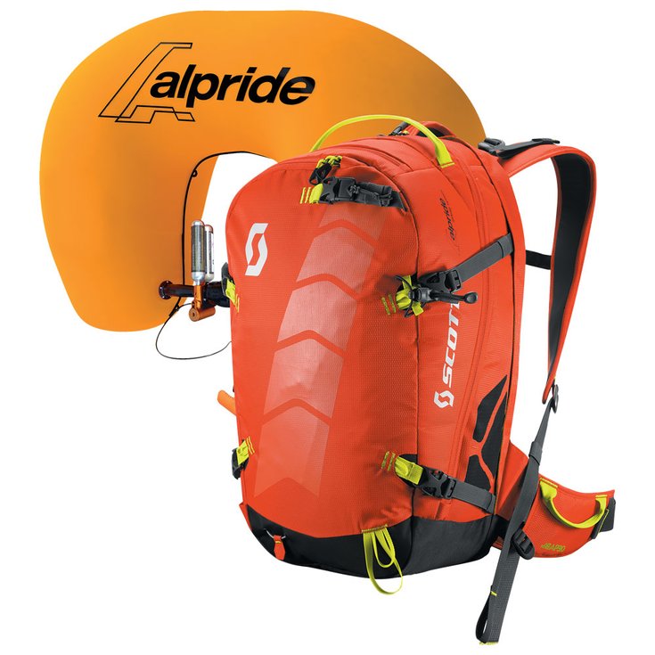 Scott Sac Airbag Air Free Alpride 30L Kit Tangerine Orange Grey 1