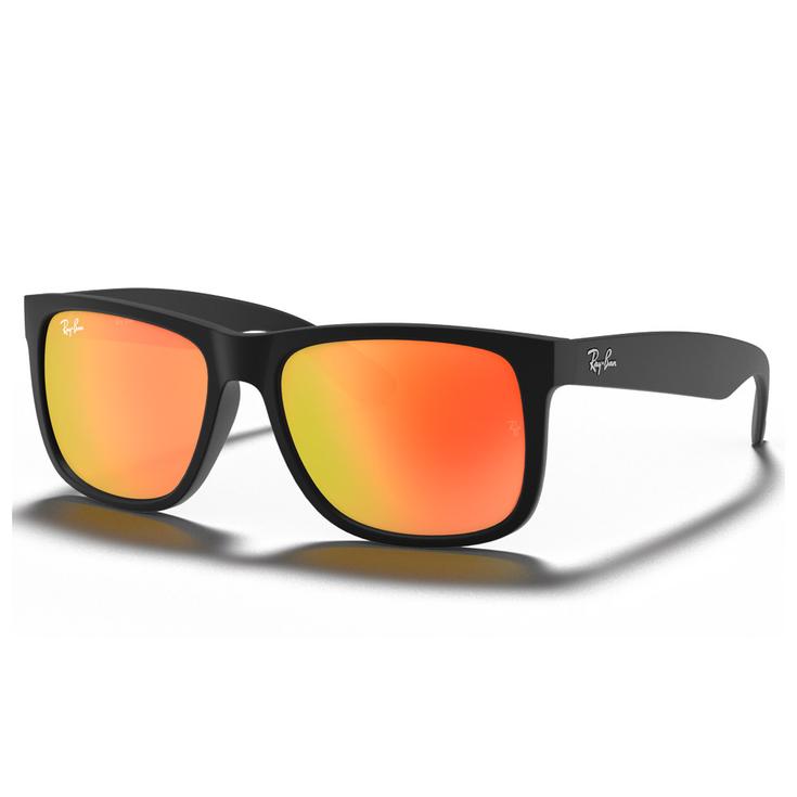 Ray Ban Gafas RB4165 Justin Color Mix Matte Rubber Black Mirror Red Presentación