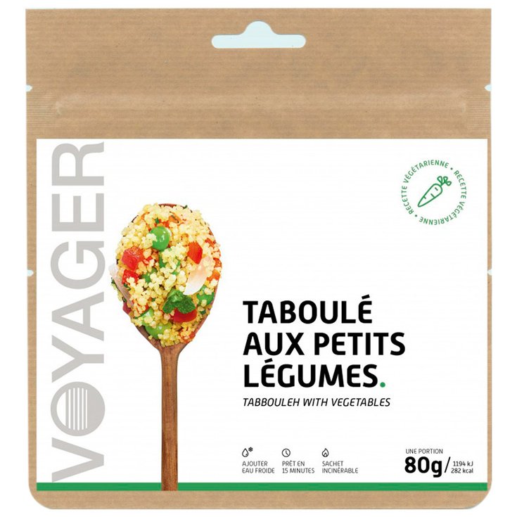 Voyager Repas Lyophilisé Taboulé Aux Petits Légumes Présentation