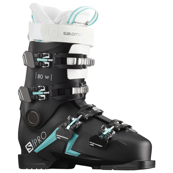 Salomon Chaussures de Ski S/pro 80 W Black Blue White Profil